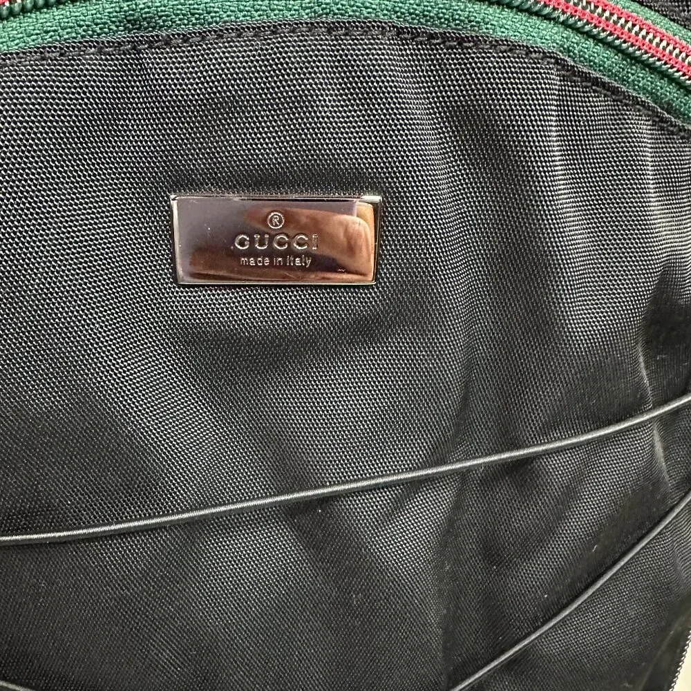 ❌SOLD❌ Authentic Gucci Sherry Line Web Nylon Backpack - Picture 7 of 15